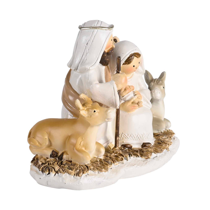 Nativity Holy Family Animals On Hay 3.5H Dicksons- Tilden Co.