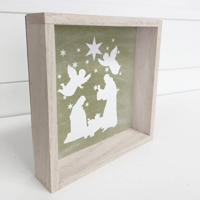 Nativity Silhouette Wood Signs Hangout Home- Tilden Co.