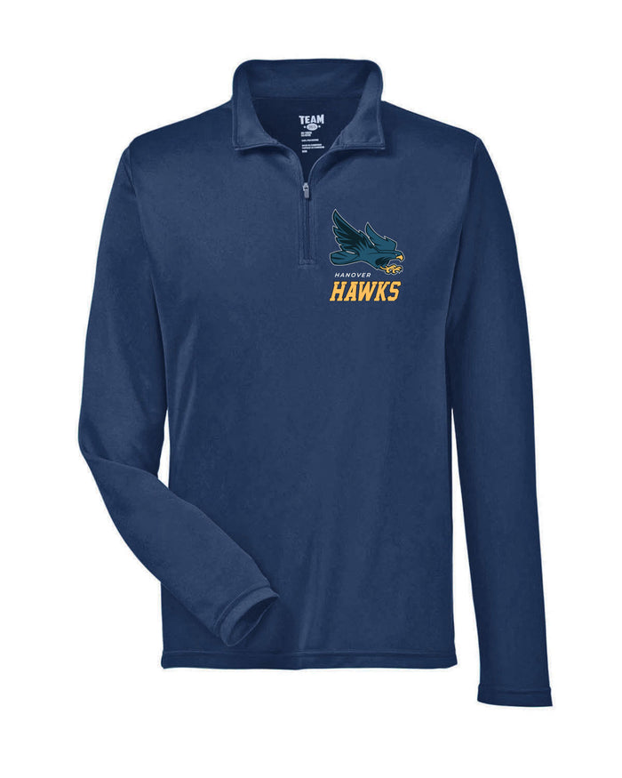 Navy Hawk Long Sleeve 1/4 zip - Youth/Adult
