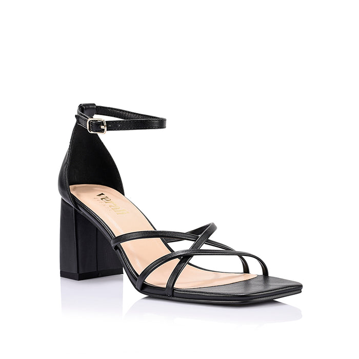 Nelly Block Heel Sandals - Black