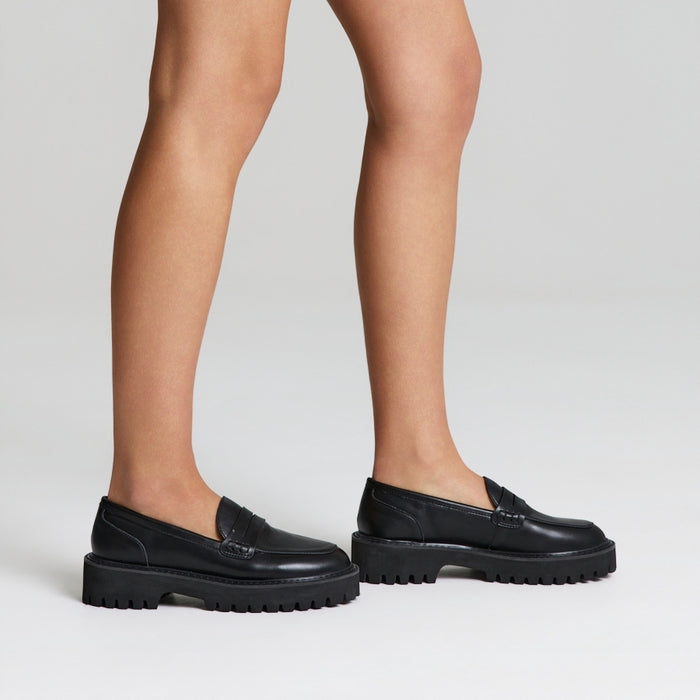 Neon Chunky Loafers - Black