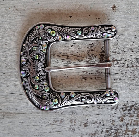 New Ariat Silver With Gemstone Buckle