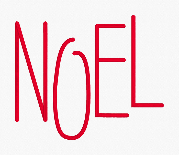 Noel Satin Stitch Embroidery Design