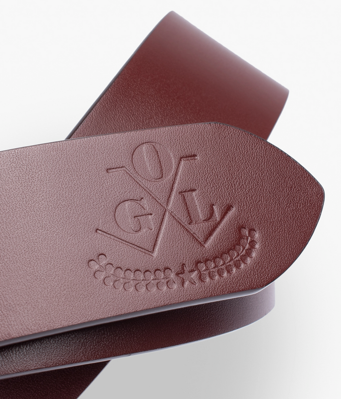 OGL Double  Prong Garrison Buckle Leather Belt - Tan
