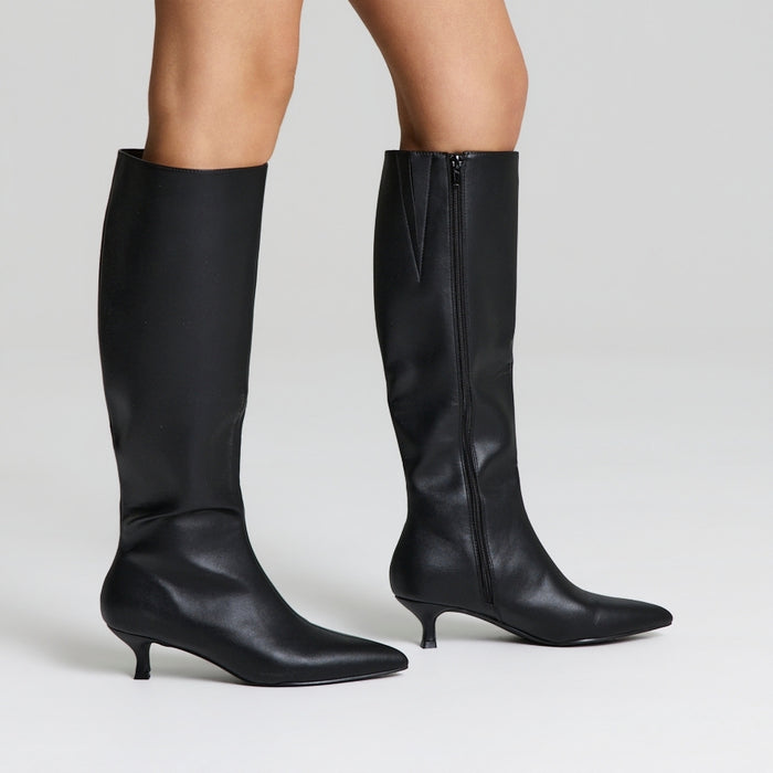 Olive Knee High Boots - Black