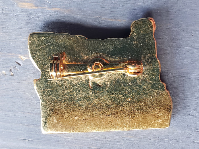 Oregon shaped Order of the Eastern Star pin