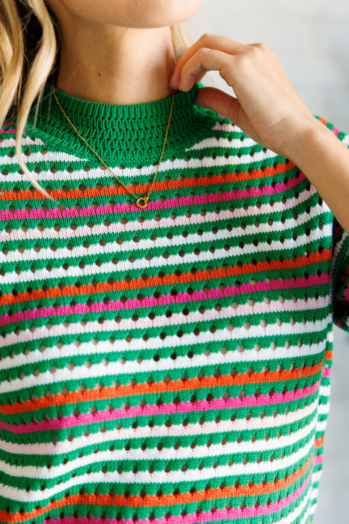 Our Situationship Knit Striped Top Sweater Ave Shops- Tilden Co.