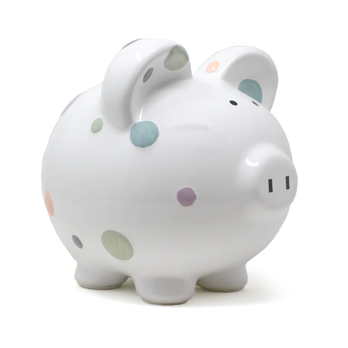 Pastel Multi Dot Bank - Premium  from Child To Cherish® - Just $38.95! Shop now at Pat's Monograms