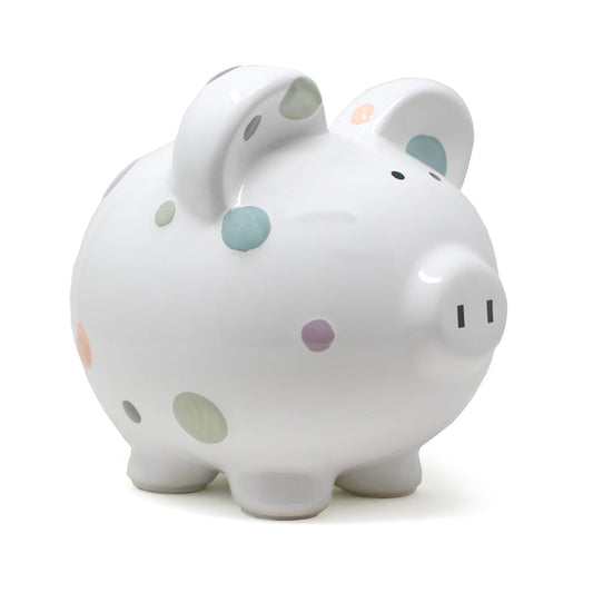 Pastel Multi Dot Bank - Premium  from Child To Cherish® - Just $38.95! Shop now at Pat's Monograms