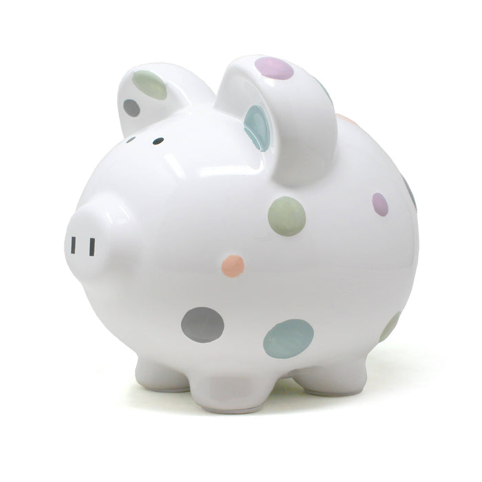 Pastel Multi Dot Bank - Premium  from Child To Cherish® - Just $35.99! Shop now at Pat's Monograms