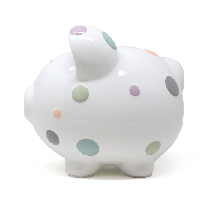 Pastel Multi Dot Bank - Premium  from Child To Cherish® - Just $38.95! Shop now at Pat's Monograms
