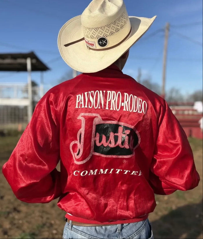 Payson Pro-Rodeo Justin Committee Red Satin Jacket
