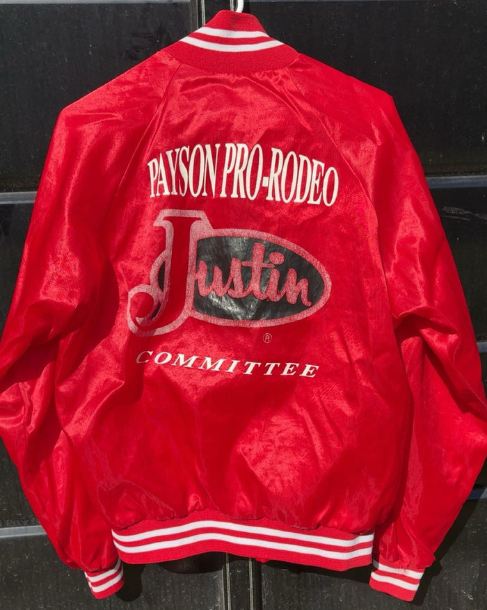 Payson Pro-Rodeo Justin Committee Red Satin Jacket