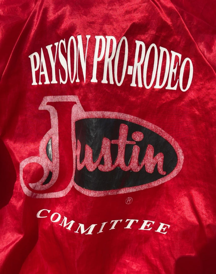 Payson Pro-Rodeo Justin Committee Red Satin Jacket
