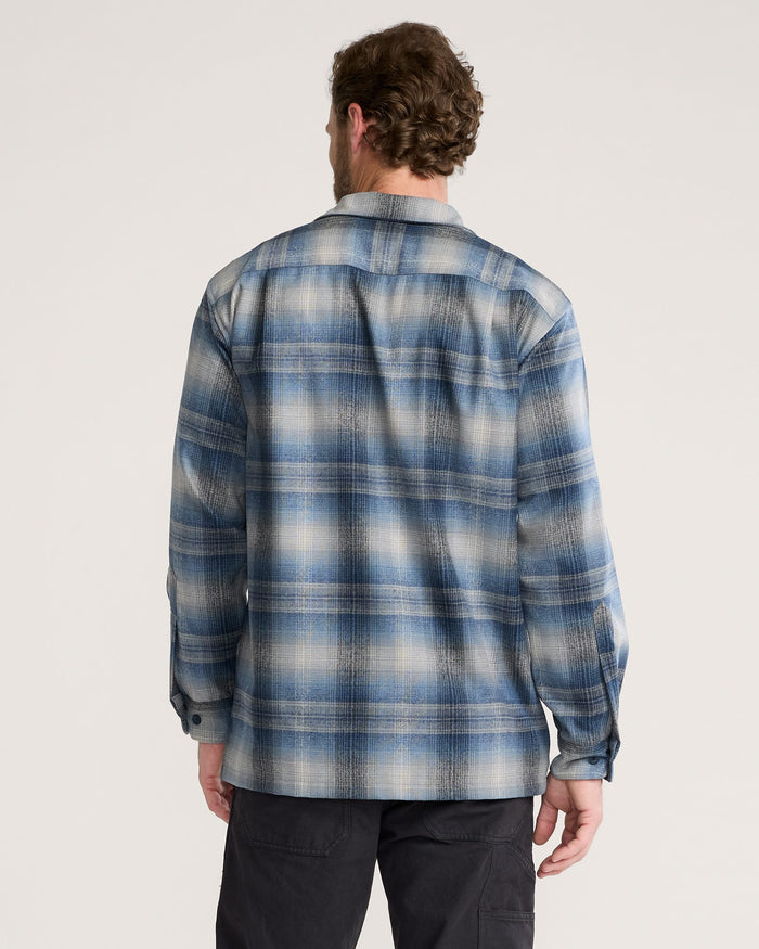 Pendleton Men's Board Shirt in Grey/Navy Ombre