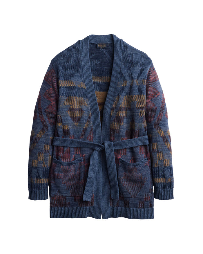Pendleton Women's Cheyenne Cotton Cardigan in Blue Mix
