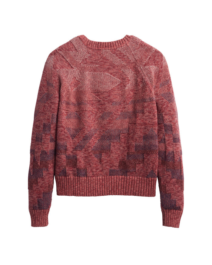 Pendleton Women's Cotton Raglan Sweater in Dark Rose Mix