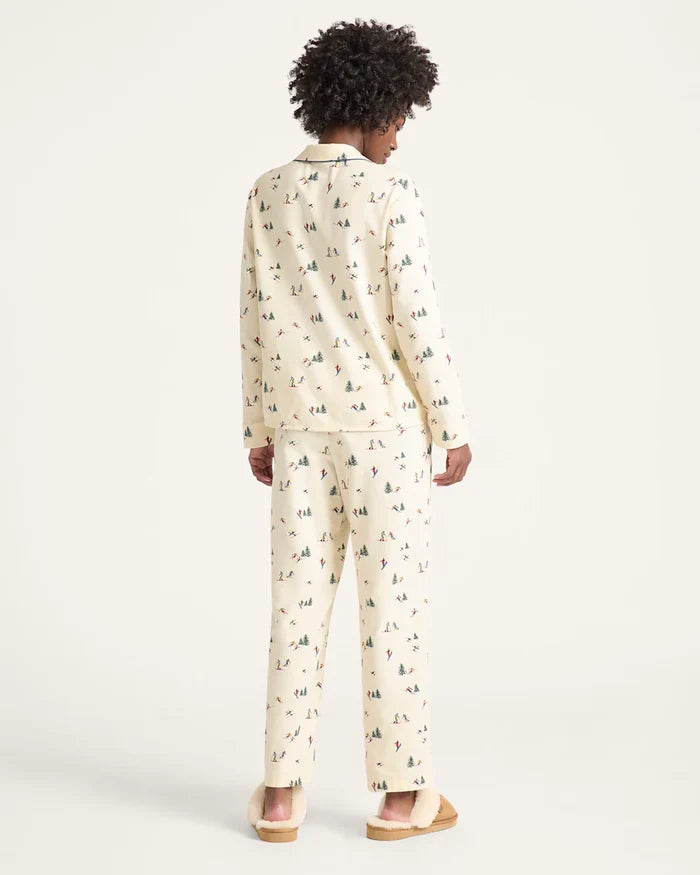 Pendleton Women's Pajama Set Ecru Ski print