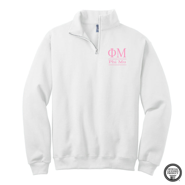 Phi Mu Quarter Zip Pullover