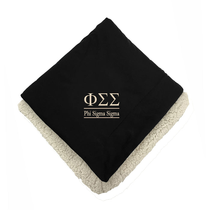 Phi Sigma Sigma Sherpa Throw Blanket