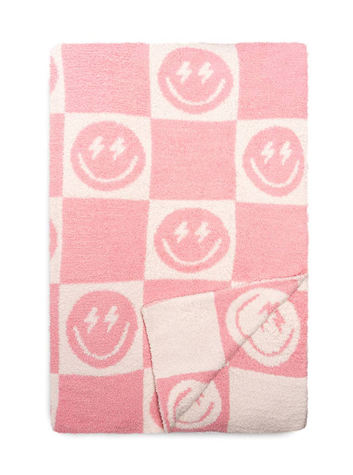Pink Bolt Smile Blanket - Premium  from Living Royal - Just $55.95! Shop now at Pat's Monograms