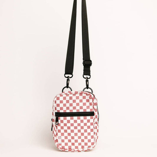 Pink Checkmate Crossbody Sling Crossbody Bag Brixley Bags- Tilden Co.