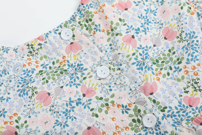 Pink Floral Print Smocked Futter Romper - Premium Baby & Toddler Outfits from Lil Cactus - Just $38.95! Shop now at Pat's Monograms
