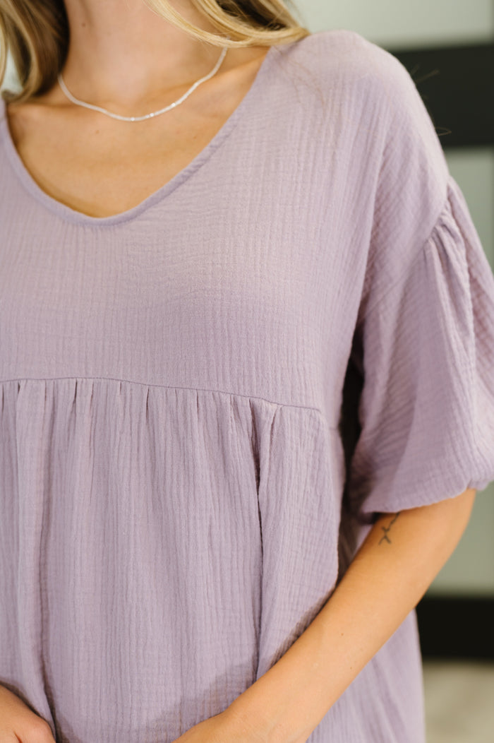 Pleasantly Perfect Bubble Sleeve Peasant Blouse Blouses Ave Shops- Tilden Co.