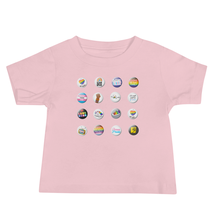 Pride Button Collection Baby Short Sleeve Tee