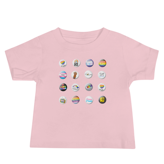 Pride Button Collection Baby Short Sleeve Tee