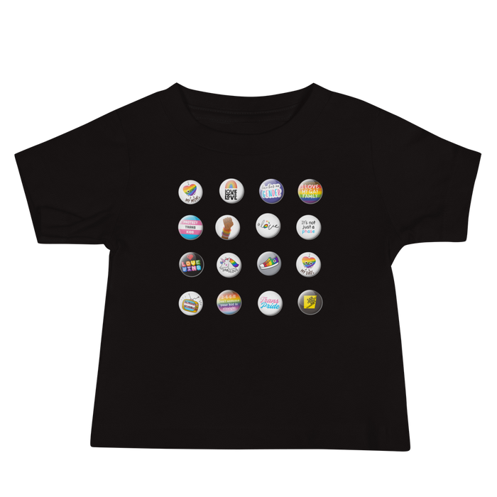 Pride Button Collection Baby Short Sleeve Tee