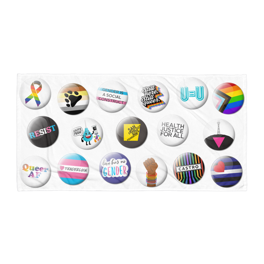 Pride Button Collection Beach Towel