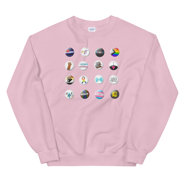 Pride Button Collection Gender Neutral Sweatshirt