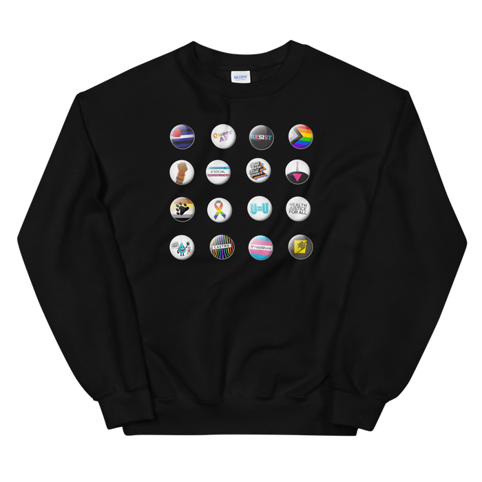 Pride Button Collection Gender Neutral Sweatshirt