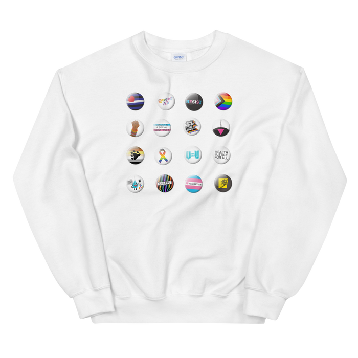 Pride Button Collection Gender Neutral Sweatshirt