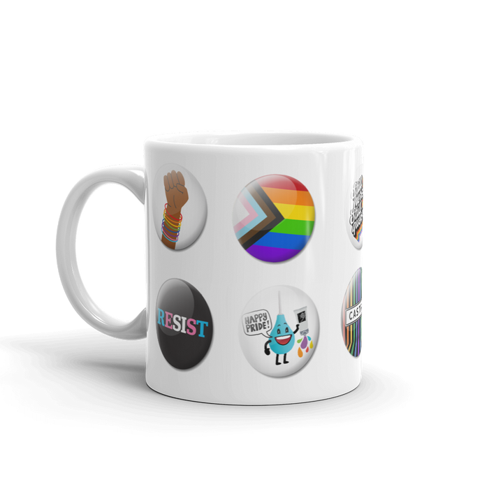 Pride Button Collection mug
