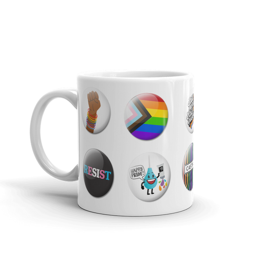 Pride Button Collection mug