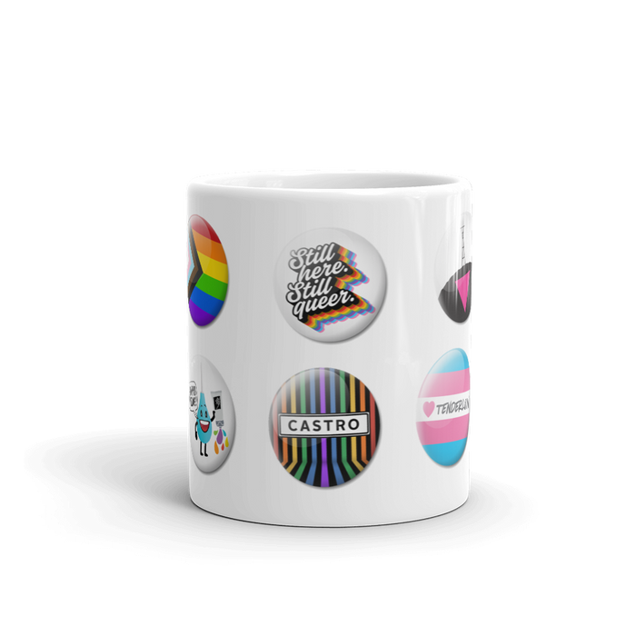 Pride Button Collection mug