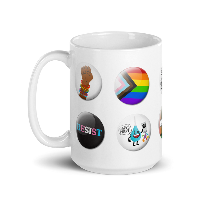 Pride Button Collection mug