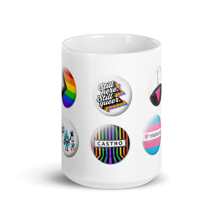 Pride Button Collection mug