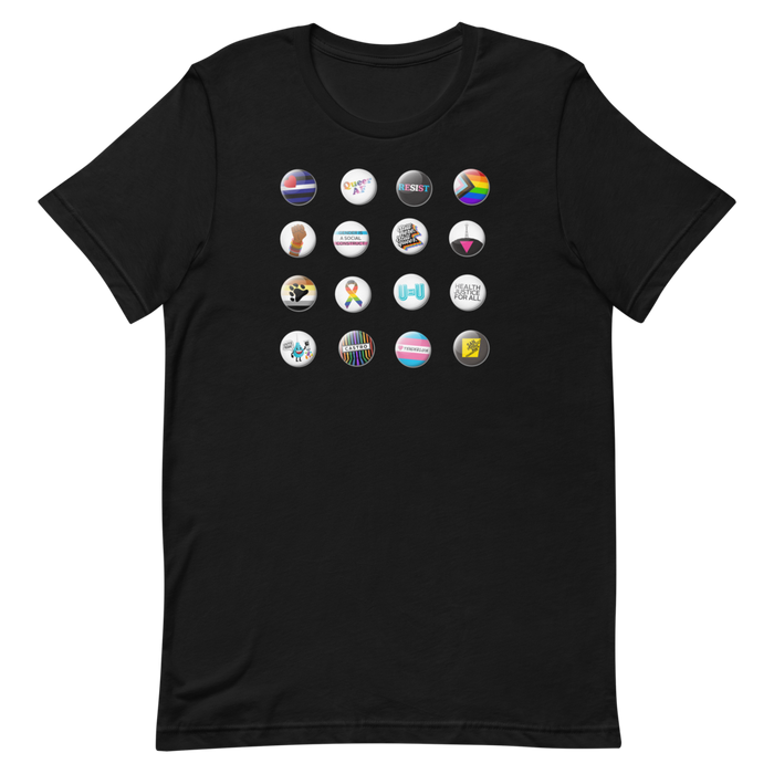 Pride Button Collection Short-Sleeve Gender Neutral T-Shirt
