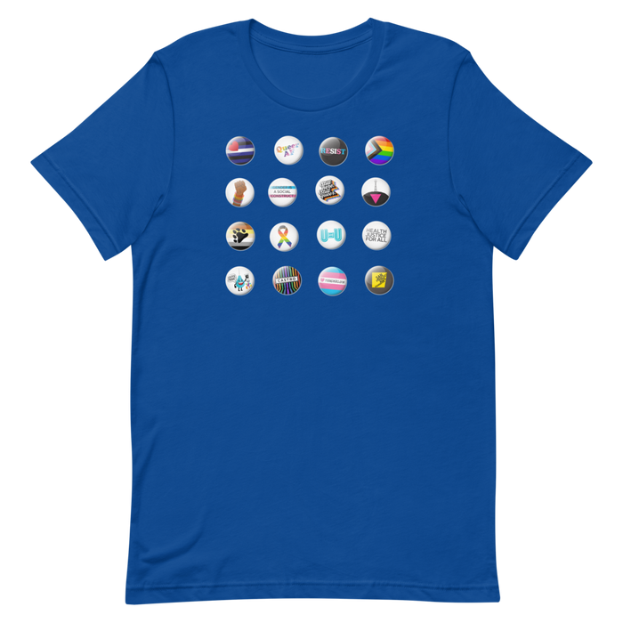 Pride Button Collection Short-Sleeve Gender Neutral T-Shirt