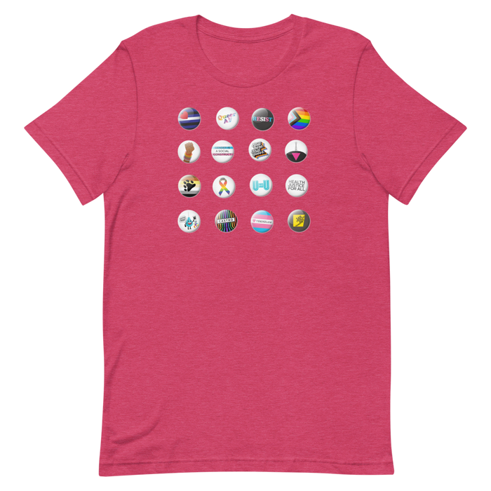 Pride Button Collection Short-Sleeve Gender Neutral T-Shirt