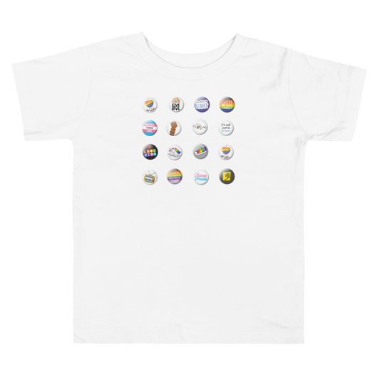 Pride Button Collection Toddler Short Sleeve Tee