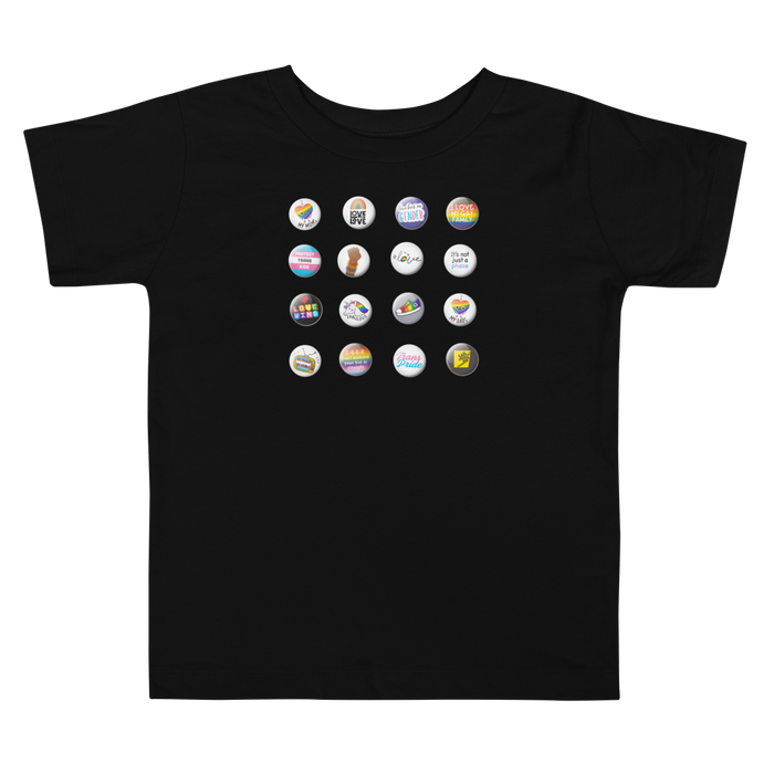 Pride Button Collection Toddler Short Sleeve Tee