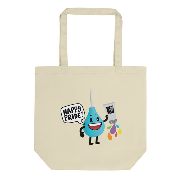 Pride with Rainbow Lube Douchie: Eco Tote Bag