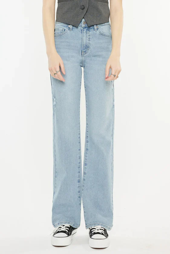Princess High Rise True Straight Leg Jeans Jeans Kancan- Tilden Co.