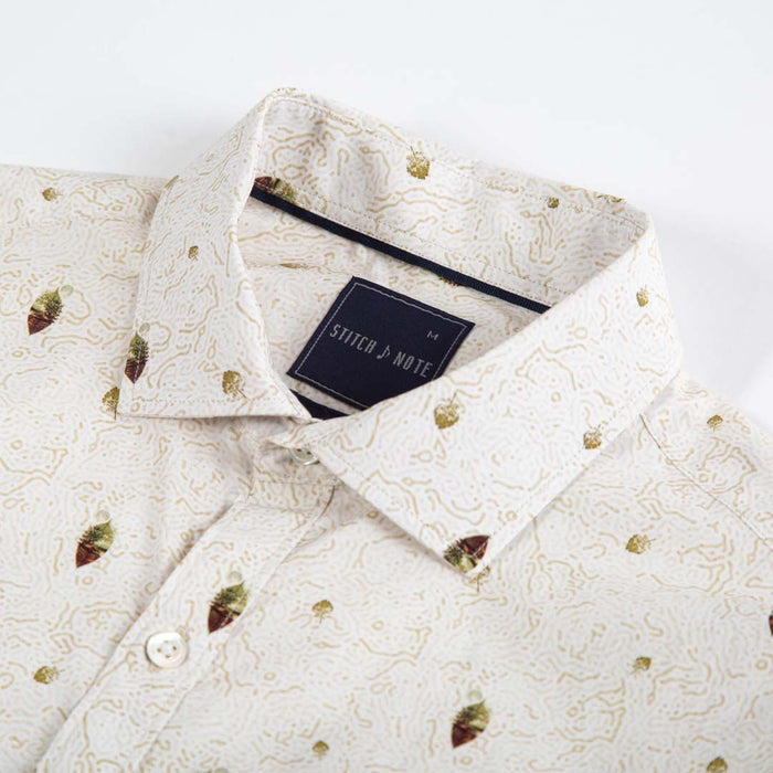 Printed Long Sleeve - Abstract Leaves and Lines