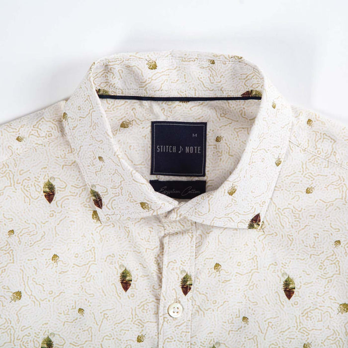Printed Long Sleeve - Abstract Leaves and Lines