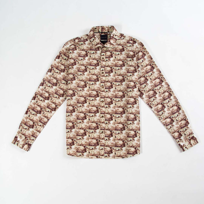 Printed Long Sleeve - Faded Dessert Mountains Repeat